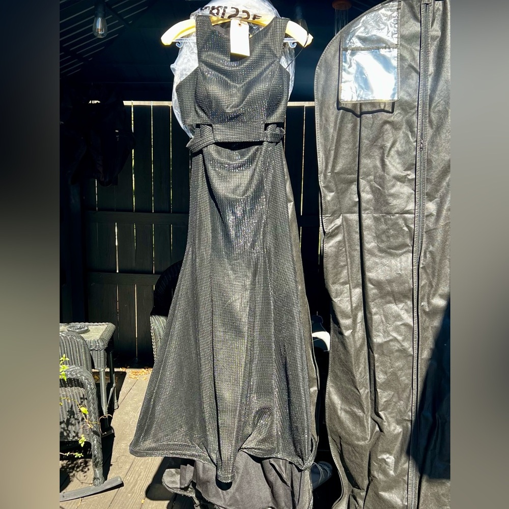 Black 2 Piece Evening Gown